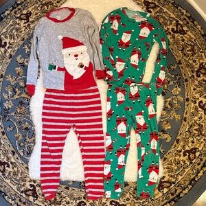 Just one you by Carter's Santa Claus Pajama Set - Gray and Red 3t